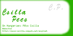 csilla pecs business card